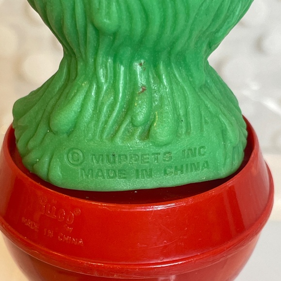 Vintage Sesame Street Oscar the Grouch Roly Poly toy - Picture 5 of 6